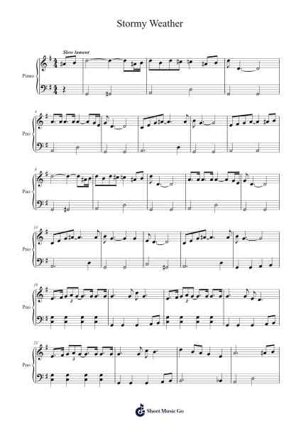 Stormy Weather Sheet Music by Harold Arlen/Ted Koehler-Arr.Faitheten Finntham