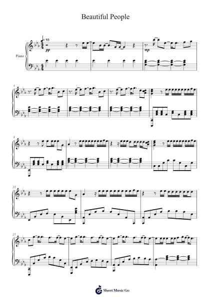 Beautiful People Sheet Music by Ed Sheeran-Arr.Hornchards
