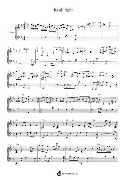 Its all right Sheet Music by Donald Byrd/Jon Batiste-Arr.Leiflance Bessvian