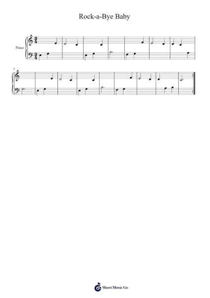 Rock-a-Bye Baby Sheet Music by Misc Traditional-Arr.Genus