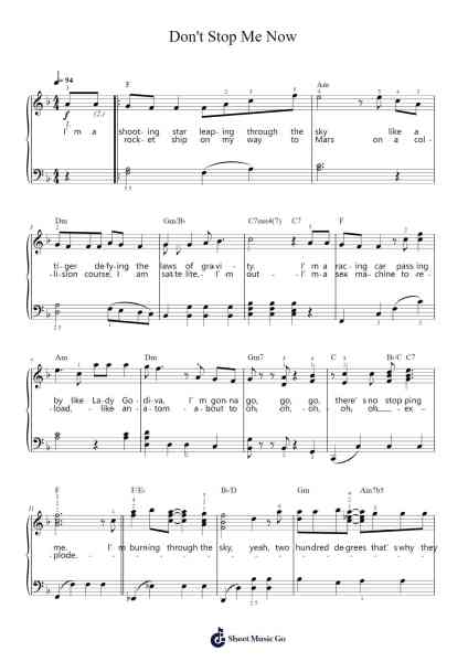 Don't Stop Me Now Sheet Music by Queen-Arr.Barlo Osford