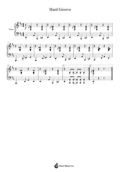 Hard Groove Sheet Music by Jürgen Moser-Arr.Noahsweet