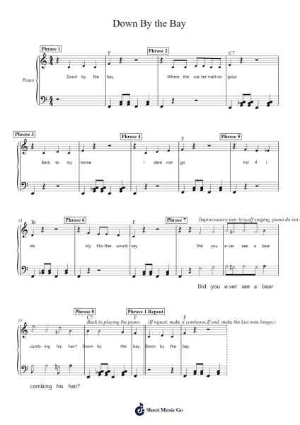 Down By the Bay Sheet Music by Traditional-Arr.Beckfey Earlnice