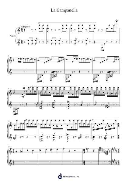La Campanella in G-Sharp Minor, S. 141/3