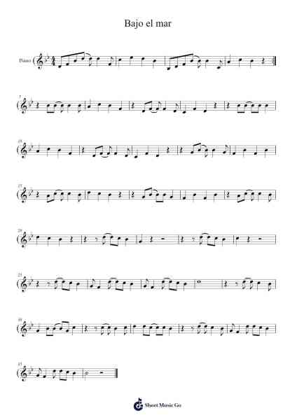 Bajo el mar Sheet Music by Alan Menken-Arr.Joannes Nohan