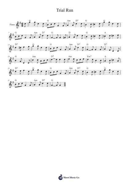 Trial Run Sheet Music by Bryon Bonnett-Arr.Thomfrank Springper