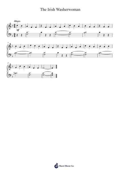 The Irish Washerwoman Sheet Music by Misc Traditional-Arr.Ellyle Hunrhys