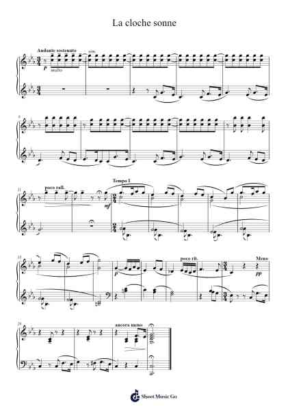 La cloche sonne, S.238 Sheet Music by Franz Liszt-Arr.Mila