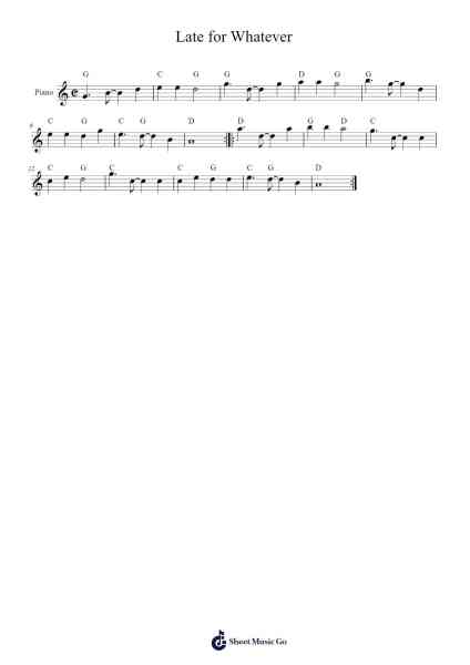 Late for Whatever Sheet Music by John Wobus-Arr.Gasgreve Ausnal