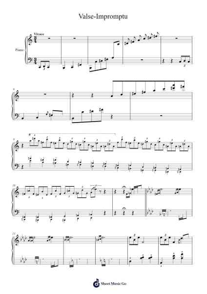 Valse-Impromptu, S. 213 Sheet Music by Franz Liszt-Arr.Caelaide Fieldtes