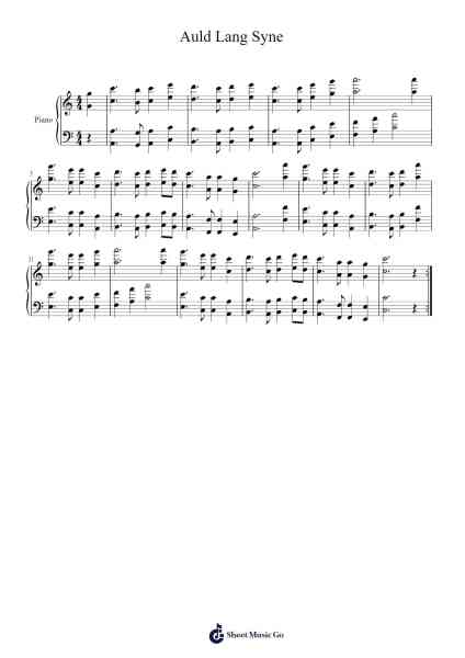 Auld Lang Syne Sheet Music by Traditional-Arr.Ligreen