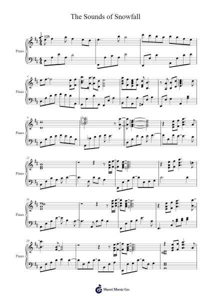 The Sounds of Snowfall Sheet Music by Rover Lu-Arr.Aumeo Glennrine