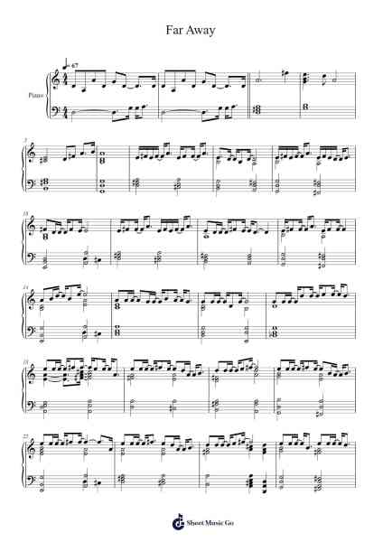 Far Away Sheet Music by Jay Chou-Arr.Whitebey