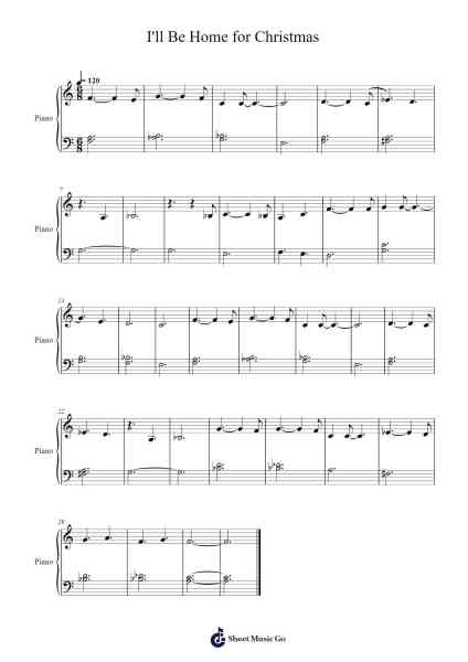 I'll Be Home for Christmas Sheet Music by Bing Crosby-Arr.Joejosh Demptout