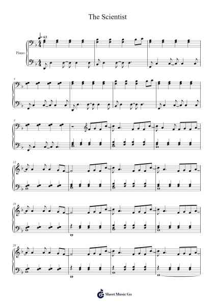 The Scientist Sheet Music by Coldplay-Arr.Louann Bonpe