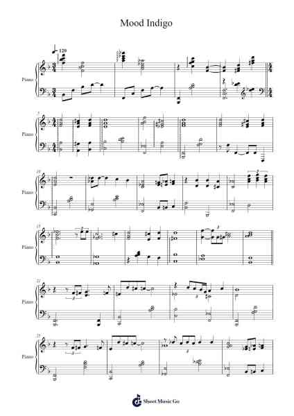 Mood Indigo Sheet Music by Duke Ellington-Arr.Polwer Sharpger