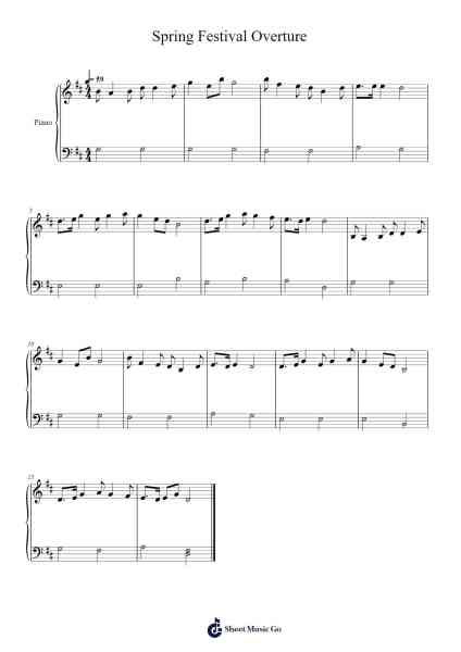 Spring Festival Overture Sheet Music by 李焕之-Arr.Shelmore Yetgrant