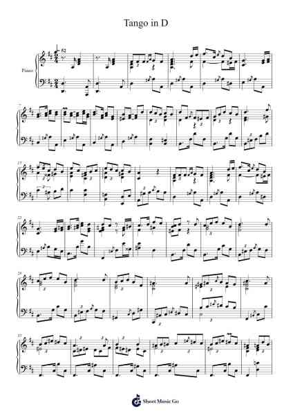 Tango in D Sheet Music by Isaac Albéniz-Arr.Boycegold