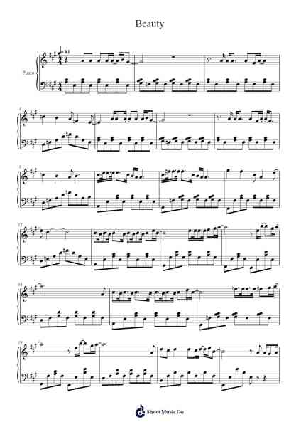 Beauty Partitura de EXO-Arr.Dwightharte Phijoyce