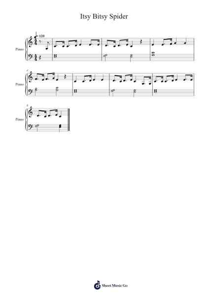 Itsy Bitsy Spider Sheet Music by Traditional-Arr.Leoduke Hodwey