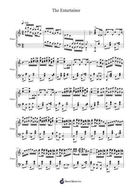 The Entertainer Sheet Music by Scott Joplin-Arr.Efkirk
