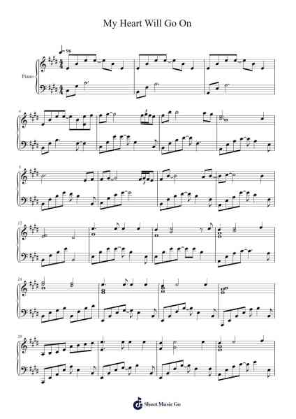 Titanic - My Heart Will Go On Sheet Music by Céline Dion-Arr.Louisen Jusine