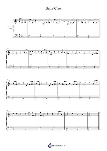 Bella Ciao Partitura de Italian Traditional-Arr.Vicnick Hoodpy