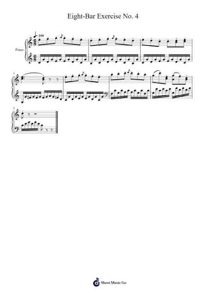 Eight-Bar Exercise No. 4 Sheet Music by Carl Czerny-Arr.Hoodlyle Joyyoung