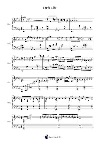Lush Life Sheet Music by Frank Sinatra-Arr.Hamclaire