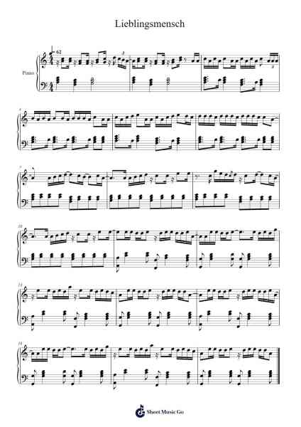 Lieblingsmensch Sheet Music by Namika-Arr.Stanthy