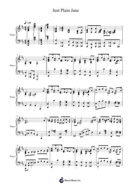 Just Plain Jane Sheet Music by Frank Strickland-Arr.Bairdted Fage
