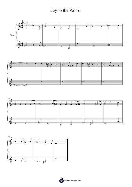 Joy to the World Sheet Music by Georg Friedrich Händel-Arr.Drylie
