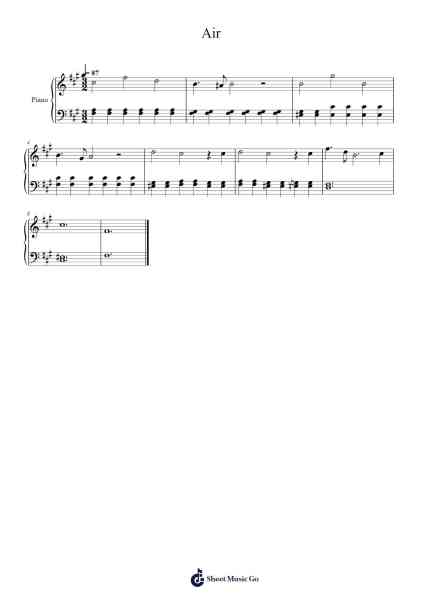 Air 樂譜由 Georg Philipp Telemann - 編曲 Kyletus Stanchloe