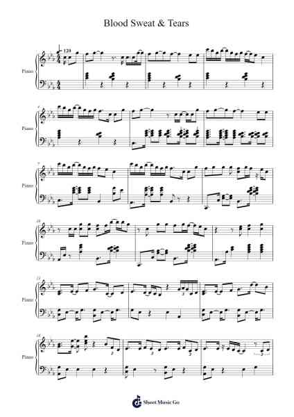 Blood Sweat & Tears Sheet Music by BTS-Arr.Jebois Hudlap