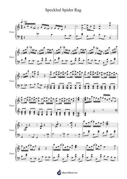 Speckled Spider Rag Sheet Music by Harry French-Arr.Westier Haylay