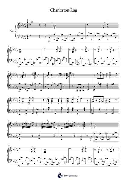 Charleston Rag Sheet Music by Eubie Blake-Arr.Manbeard Lylaine