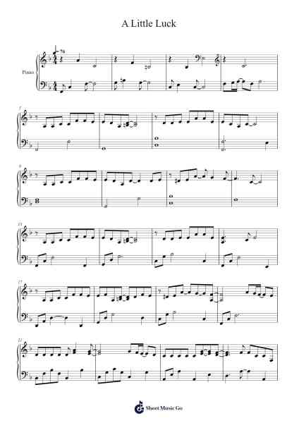 A Little Luck Sheet Music by Hebe Tien-Arr.Mila