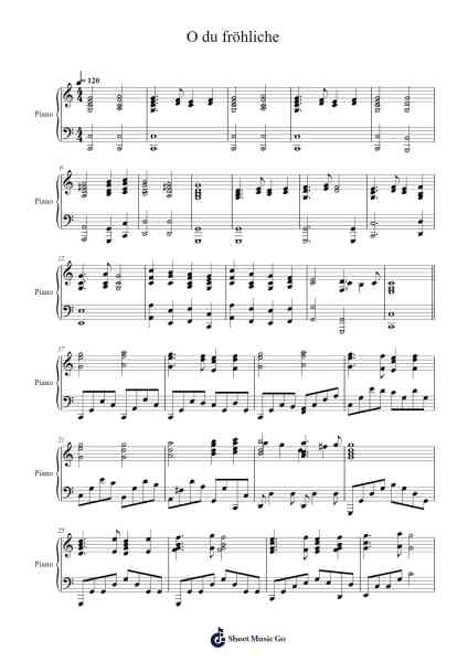 O du fröhliche Sheet Music by German Traditional-Arr.Buckchad