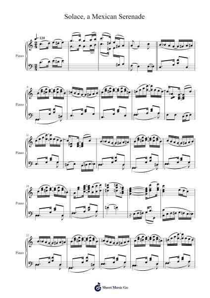 Solace, a Mexican Serenade Sheet Music by Scott Joplin-Arr.Reylot