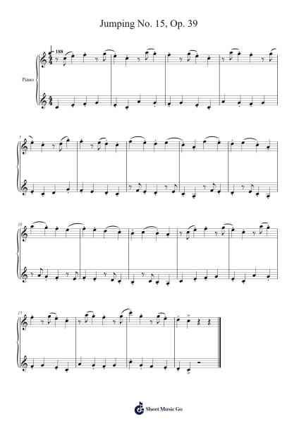 Jumping No. 15, Op. 39 Sheet Music by Dmitry Kabalevsky-Arr.Cromflower Raeck