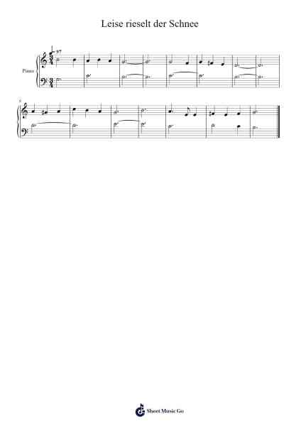 Leise rieselt der Schnee Sheet Music by Eduard Ebel-Arr.Sainsram