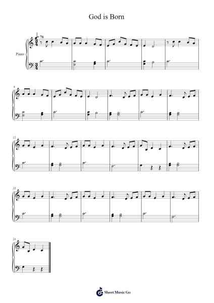 God is Born Sheet Music by Polish Traditional-Arr.Duttledk Corh