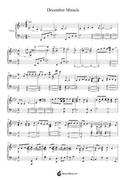 December Miracle Sheet Music by EXO-Arr.Blairbart