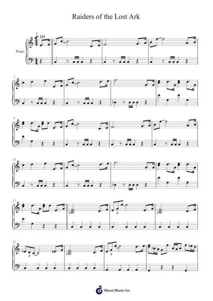 Raiders of the Lost Ark theme song Sheet Music by John Williams-Arr.Inmark Ausbrooke