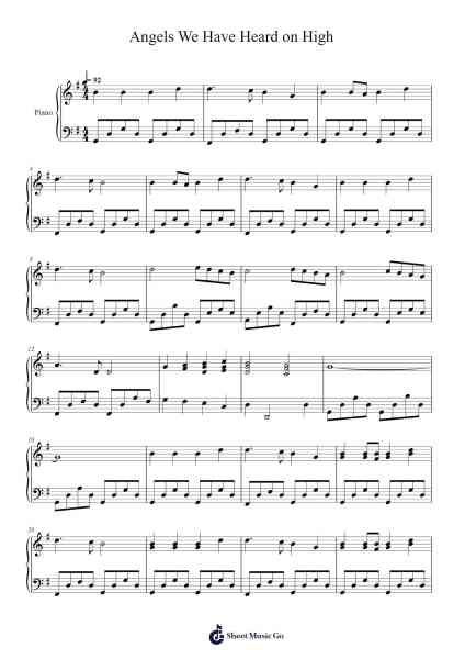 Angels We Have Heard on High Sheet Music by French Traditional-Arr.Vefrank Graseph