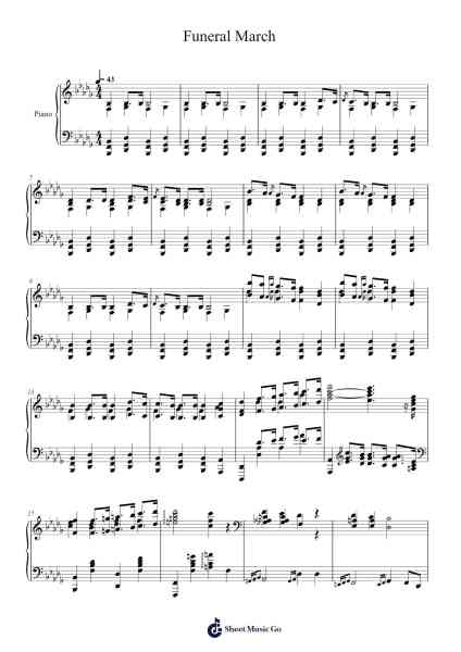Funeral March – Sonata No. 2 in B♭m, Op. 35 Sheet Music by Frédéric Chopin-Arr.Gorliz