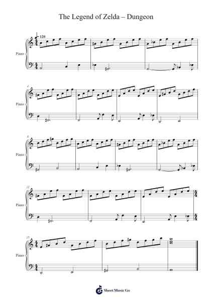 The Legend of Zelda – Dungeon Sheet Music by Koji Kondo-Arr.Hooters Xenie
