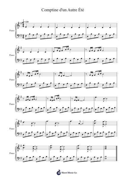 Comptine d'un Autre Été Sheet Music by Yann Tiersen-Arr.Hebart Timron