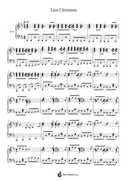 Last Christmas Sheet Music by Wham!-Arr.Thodorelass
