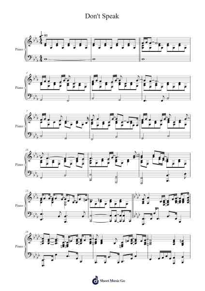 Don't Speak Sheet Music by No Doubt-Arr.Brosaul